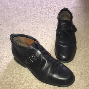 Leather Buckle Booties